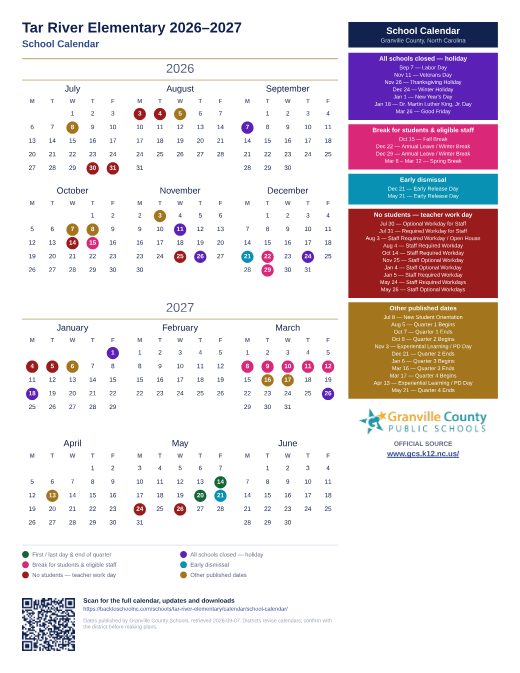 School Calendar preview