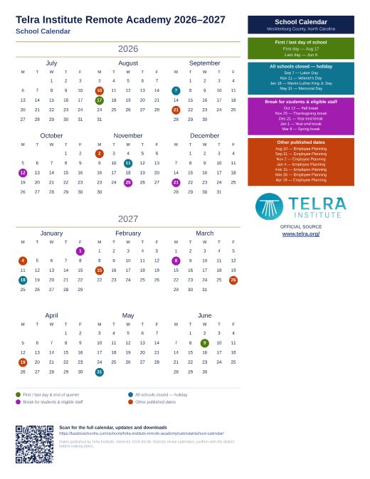 School Calendar preview