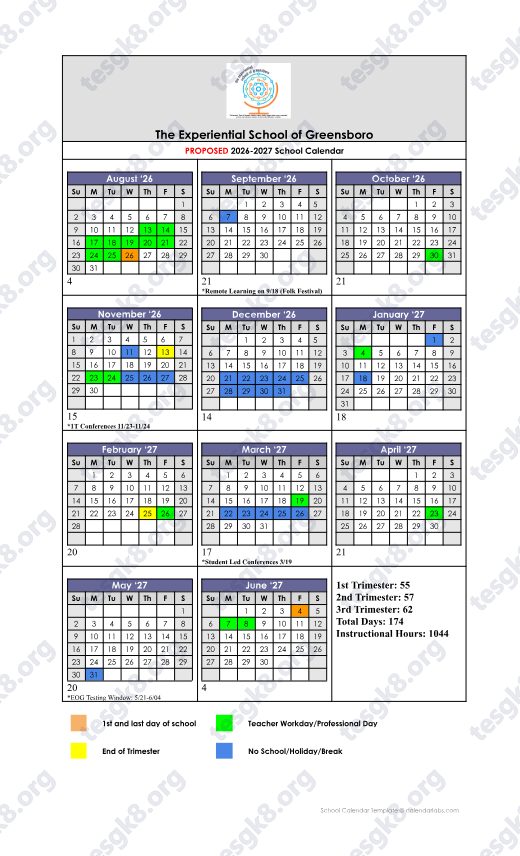 2026-2027 Calendar preview