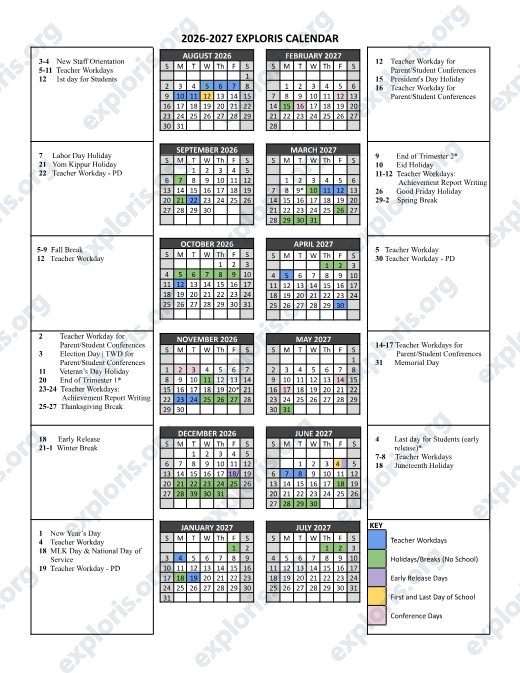 2026-2027 Calendar preview