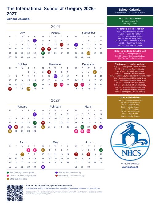 School Calendar preview