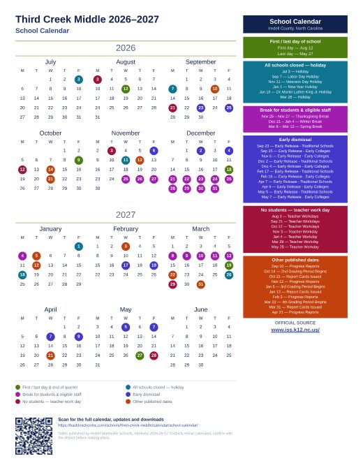 School Calendar preview