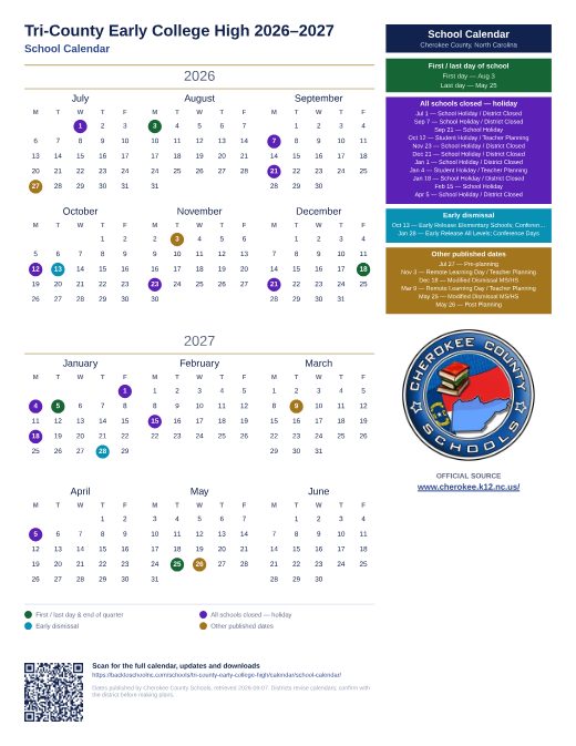 School Calendar preview