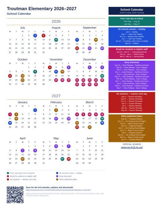 School Calendar preview