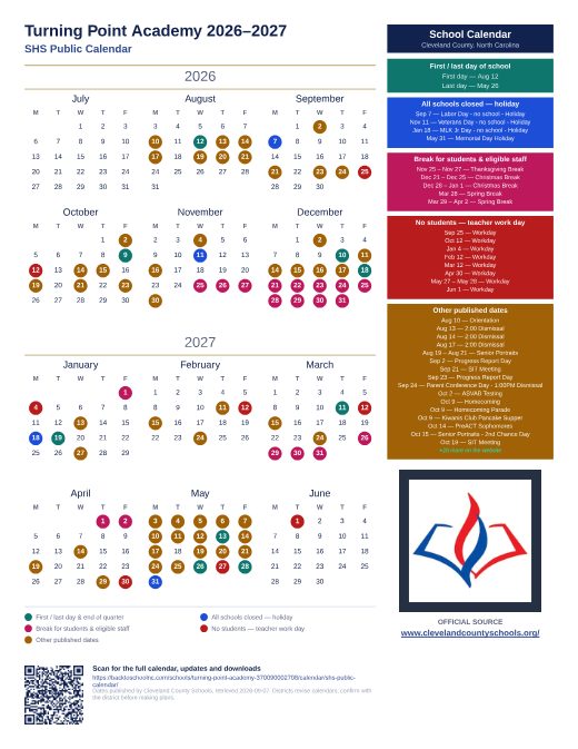 SHS Public Calendar preview
