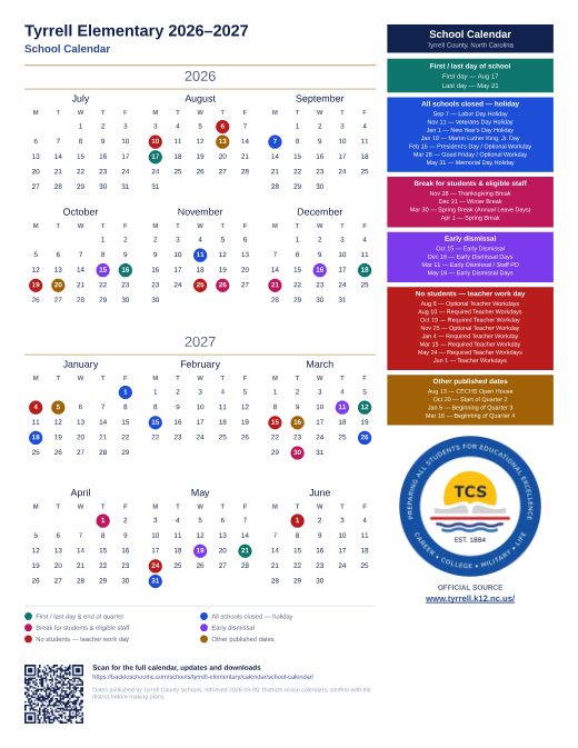 School Calendar preview