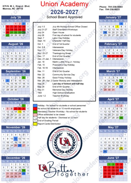 2026-2027 Calendar preview