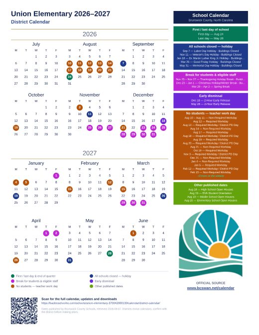 District Calendar preview