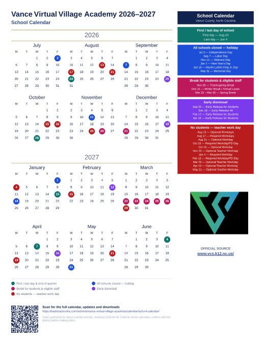 School Calendar preview