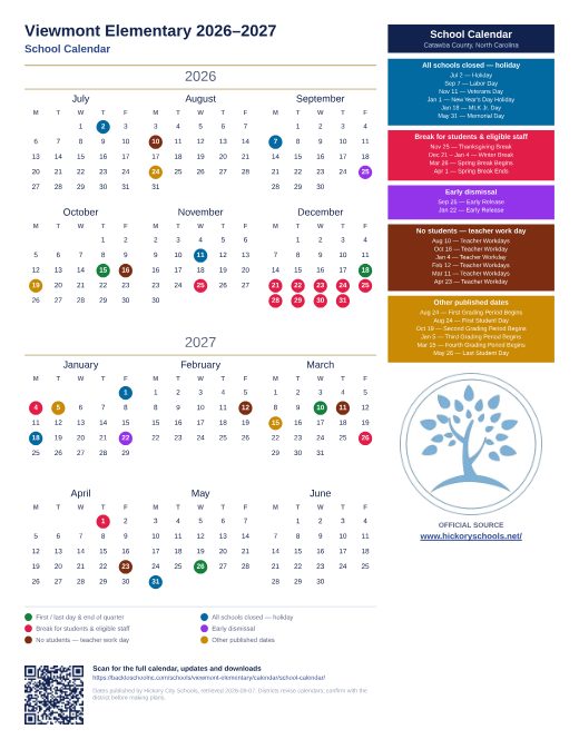 School Calendar preview