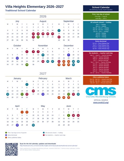 Traditional School Calendar preview