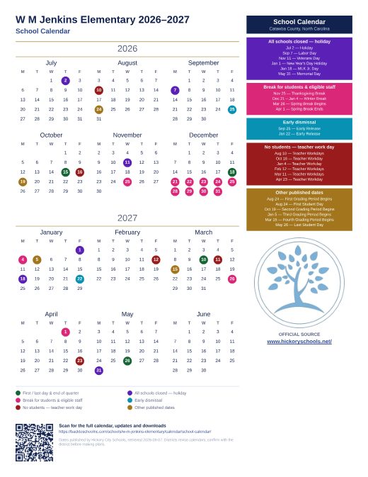 School Calendar preview