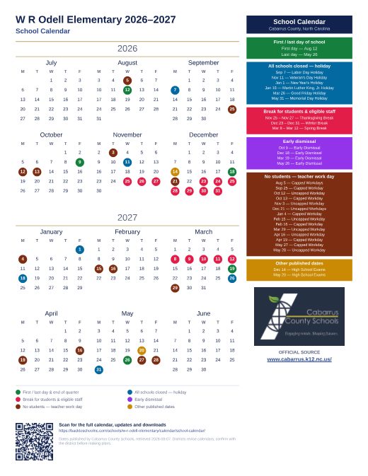 School Calendar preview