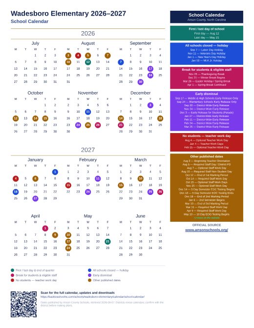 School Calendar preview