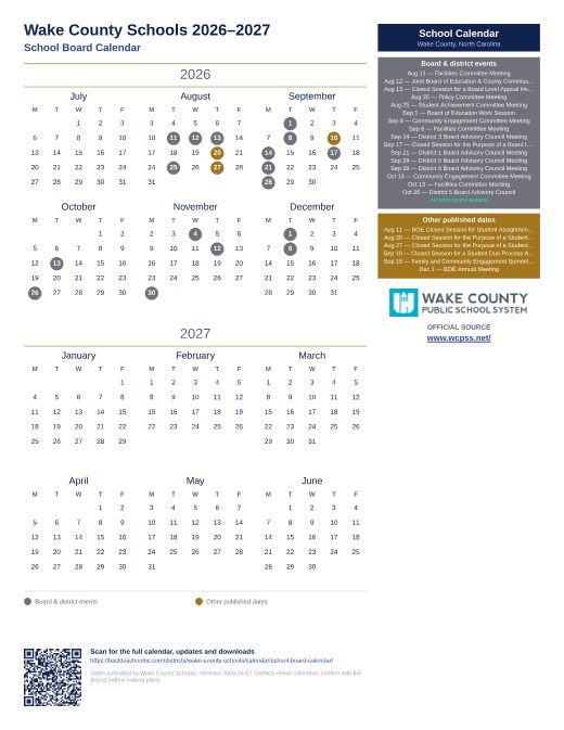 School Board Calendar preview