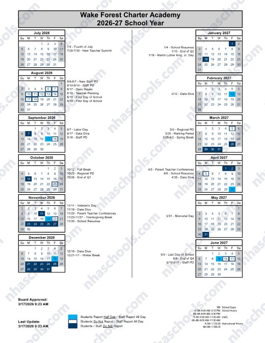 2026-2027 Calendar preview