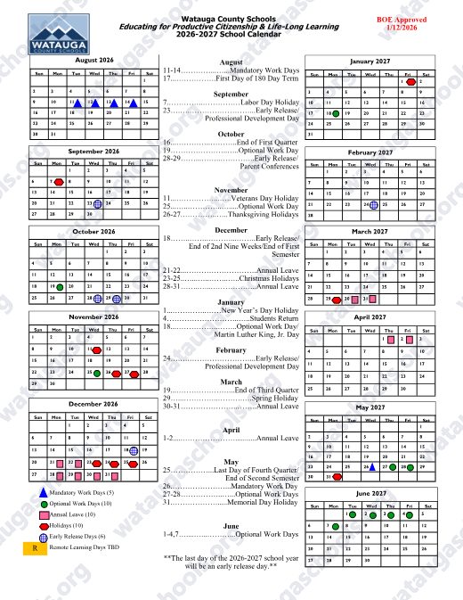 2026-2027 Calendar preview