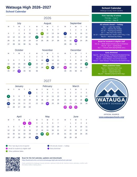 School Calendar preview