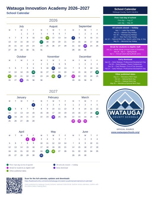 School Calendar preview