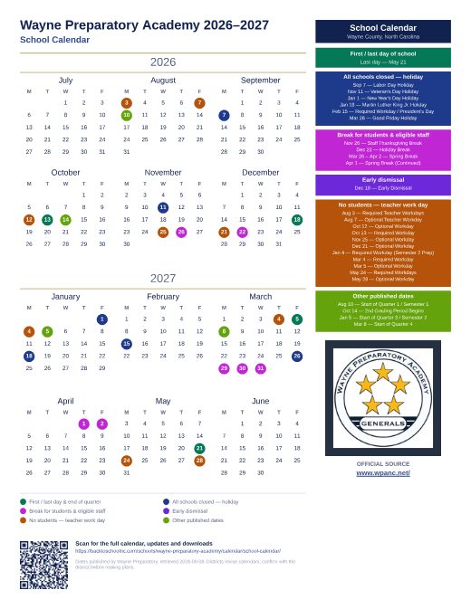 School Calendar preview