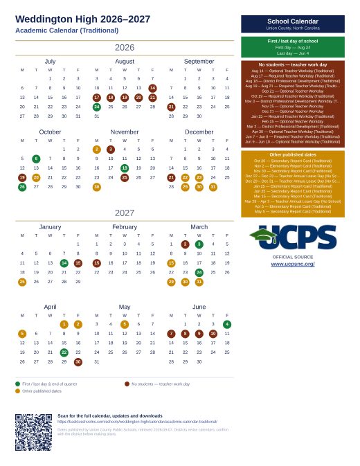 Academic Calendar (Traditional) preview