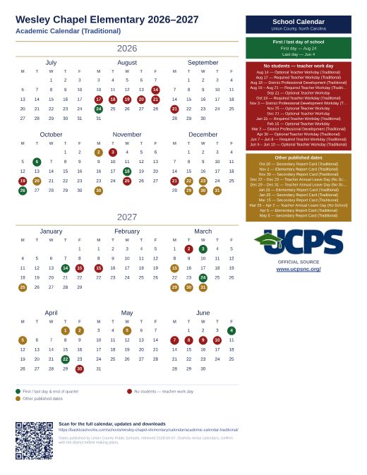 Academic Calendar (Traditional) preview