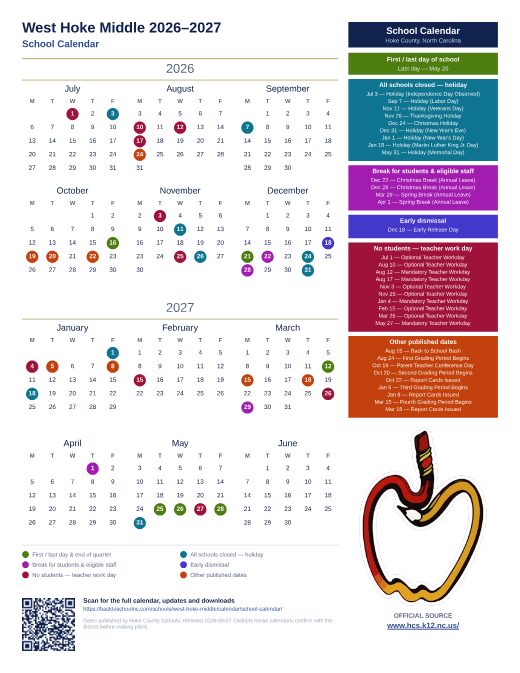 School Calendar preview