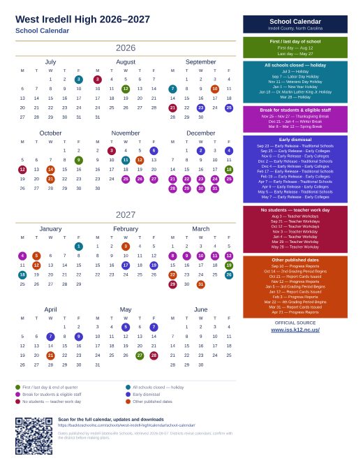 School Calendar preview