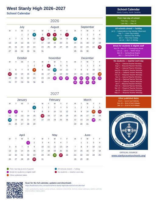 School Calendar preview
