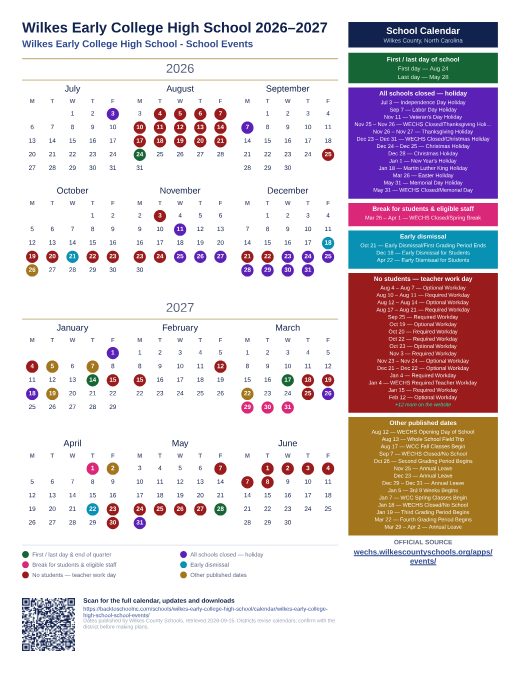 Wilkes Early College High School - School Events preview