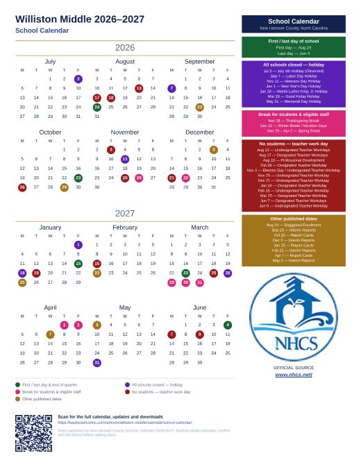 School Calendar preview