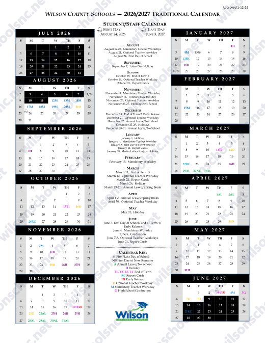 2026-2027 Calendar preview