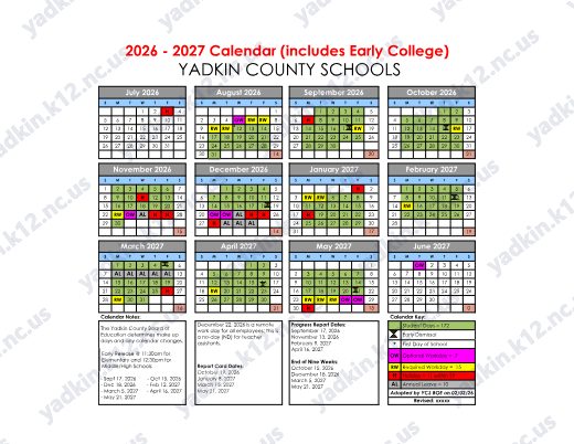 2026-2027 Calendar preview